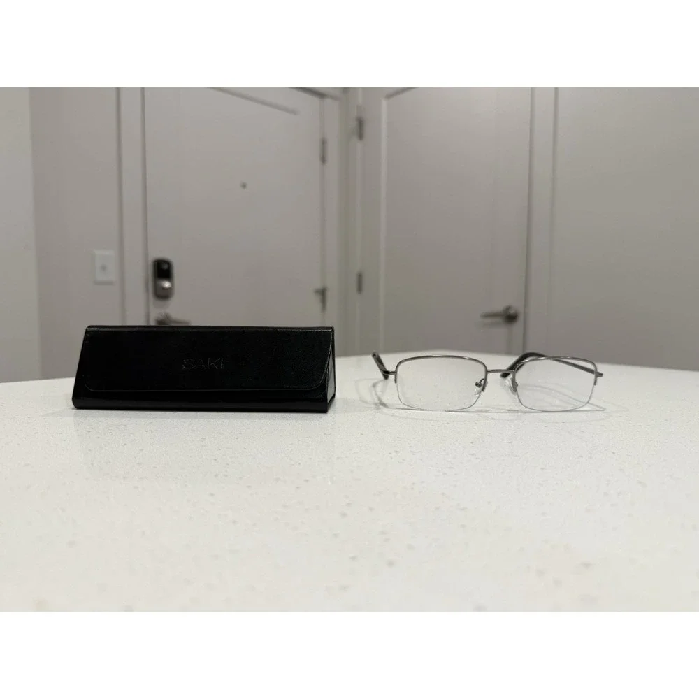Saki Mod 312 55-18–145 Col Dgun Japan Eyeglasses Frames With Case